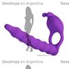 Anillo doble penetracion con vibracion y carga USB